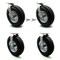 Service Caster 12 Inch Black Pneumatic Wheel Caster Swivel with Swivel Locks and 2 Rigid, 2PK SCC-100S3506-PNB-BSL-2-R-2 - alternate 1
